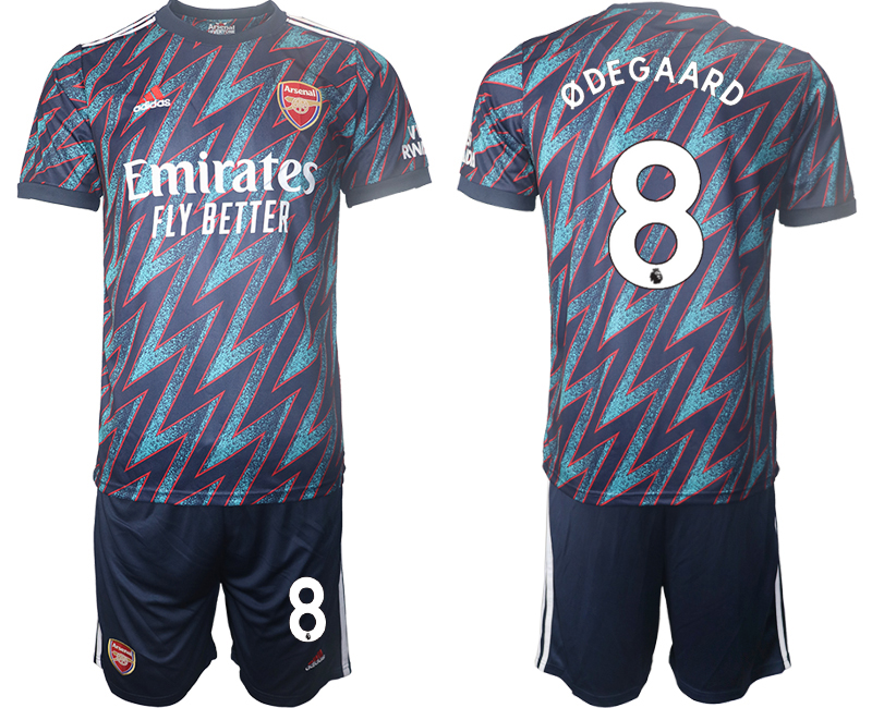 Men 2021-2022 Club Arsenal away blue #8 Soccer Jersey->arsenal jersey->Soccer Club Jersey